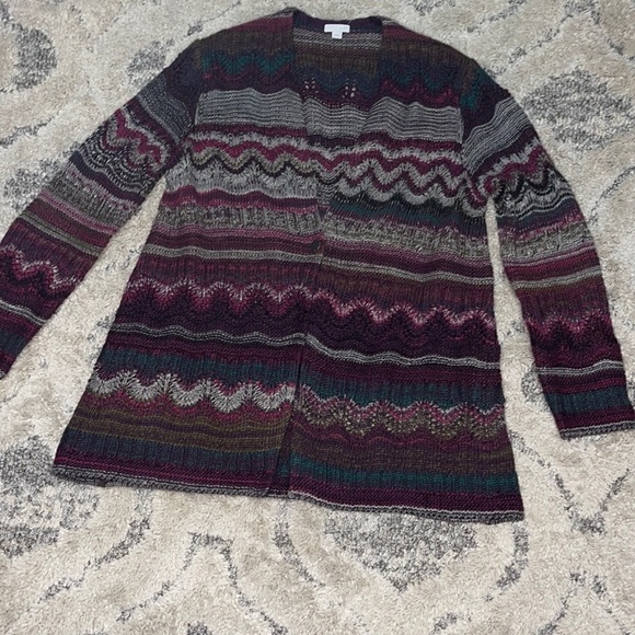 J. Jill Sweaters - J.Jill Multicolor Cardigan Long Sleeve Knit Sweater NWOT